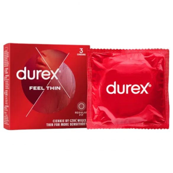 Durex Feel Thin - Preservativi ultrasottili per un piacere naturale (3 pz)