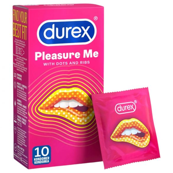 Durex Pleasure Me - preservativi con nervature e punti (10 pz)