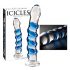 Icicles No. 5 - Dildo a Spirale in Vetro (Trasparente-Blu)