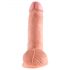 King Cock 7 dildo con testicoli (18 cm) - naturale