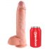 King Cock 10 Dildo Grande con Testicoli (25 cm) - Naturale