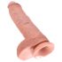 King Cock 10 Dildo Grande con Testicoli (25 cm) - Naturale