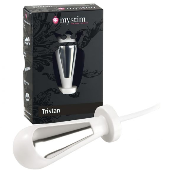 mystim Tristan - plug anale elettrico (bianco)