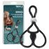 You2Toys - Tripla anello regolabile per pene e testicoli (nero)