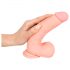 Medical - dildo dritto in silicone medico (20cm) - naturale