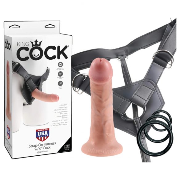 King Cock Strap-on 6 - Dildo indossabile - Naturale