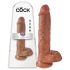 King Cock 10 dildo grande con testicoli (25 cm) - marrone