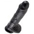 King Cock 25 cm dildo con testicoli - nero