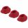 Set di campane di ricambio per Womanizer Premium S - rosso (3 pezzi)