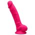 Silexd 7 - Dildo modellabile con base a ventosa e testicoli, 17,5cm (rosa)