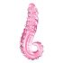 Icicles No. 24 - Dildo in vetro rosa con lingua scanalata