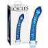 Icicles No. 29 - dildo in vetro a spirale con pene (blu)