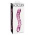 Icicles No. 55 - Doppia estremità, dildo in vetro G-spot (rosa)