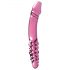 Icicles No. 57 - Dildo doppio in vetro con design rosa elegante