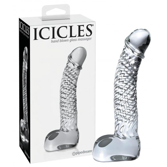 Icicles No. 61 - Dildo in vetro trasparente con forma realistica di pene