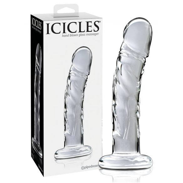 Icicles No. 62 - Dildo trasparente in vetro a forma di pene