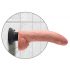 King Cock 9 - Dildo flessibile con base ventosa (26cm) - Naturale