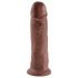 King Cock 10 - grande dildo ventosa 25cm - marrone