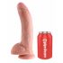 King Cock 9 - Dildo realistico con ventosa e testicoli (23cm) - Naturale