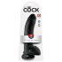 King Cock 9 - Dildo nero con ventosa e testicoli (23 cm)