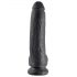 King Cock 9 - Dildo nero con ventosa e testicoli (23 cm)