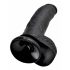 King Cock 9 - Dildo nero con ventosa e testicoli (23 cm)