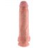 King Cock 11 - Dildo con base a ventosa e testicoli (28 cm) - naturale