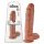 King Cock 11 - dildo con base a ventosa, testicoli, 28cm - colore scuro naturale