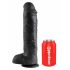 King Cock 11 - Dildo nero con testicoli e ventosa (28cm)