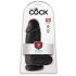 King Cock 9 Chubby - Dildo Ventosa con Testicoli (23cm) - Nero