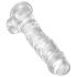 King Cock Clear 8 - Dildo con ventosa e testicoli (20 cm)