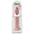 King Cock 14 - Dildo XL con base a ventosa (36cm) - naturale