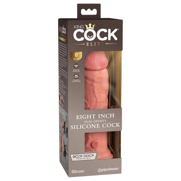 King Cock Elite 8 - Dildo realistico ventosa 20cm - naturale