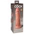 King Cock Elite 8 - realistico vibratore ventosa (20cm) - naturale