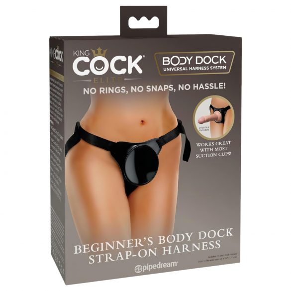 King Cock Elite Body Dock - Strap-on per principianti (nero)