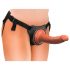 King Cock Elite Comfy - Strap-on con dildo e imbracatura (tonalità scura naturale)