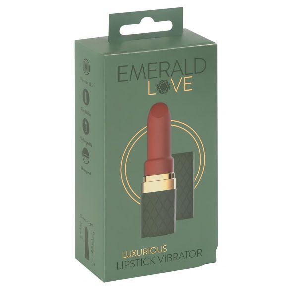 Emerald Love - rossetto vibrante rosso, ricaricabile e impermeabile