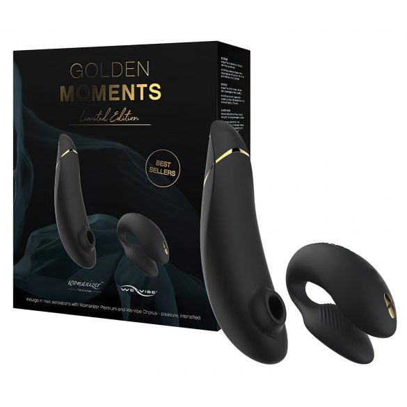 Womanizer Golden Moments 2 - vibratore clitorideo e per coppie (nero)