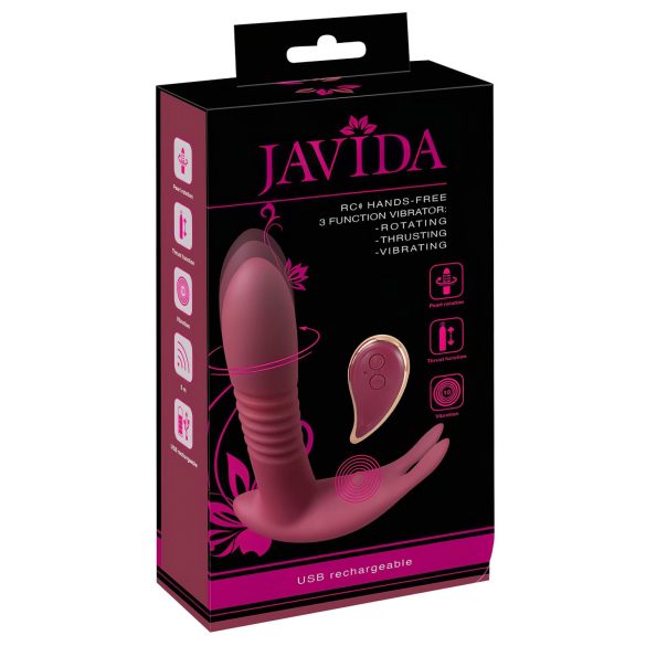 Javida RC - vibratore clitorideo a 3 funzioni con telecomando (rosso)