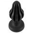 ANOS - dildo anale morbido e rigato - 5cm (nero)