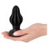 ANOS - dildo anale morbido e rigato - 5cm (nero)