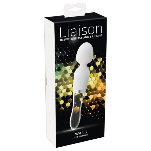 Liaison Wand - Vibratore LED in silicone e vetro (trasparente)