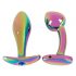 ANOS Metal Rainbow - set anale in metallo arcobaleno (2 pezzi)