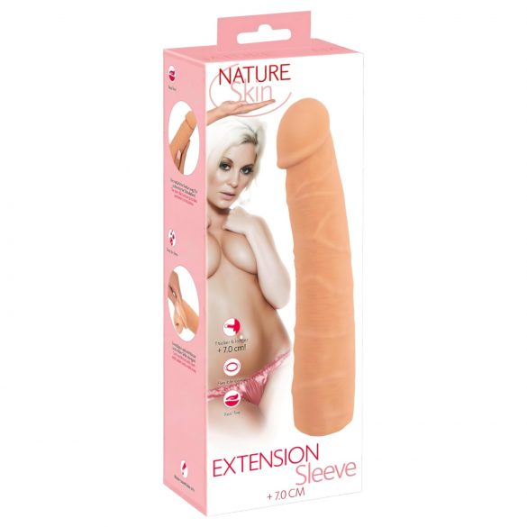 Nature Skin - manica allungante e ispessente per pene (24 cm)