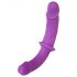 SMILE - Doppio Dildo con Base Regolabile (Viola-Nero)