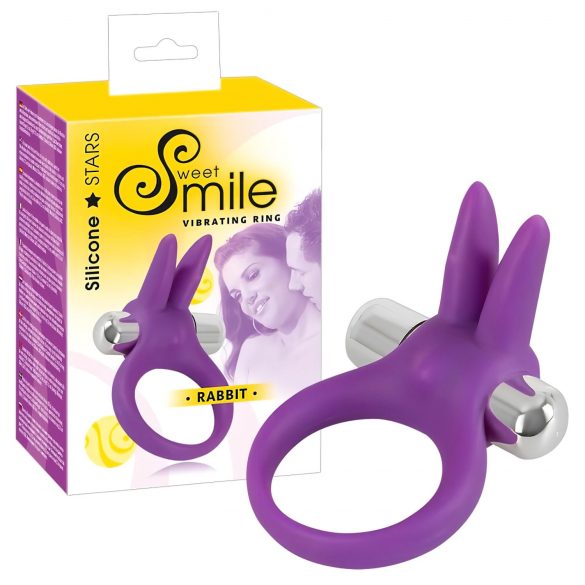 SMILE Rabbit - Anello vibrante per piaceri intensi (viola)