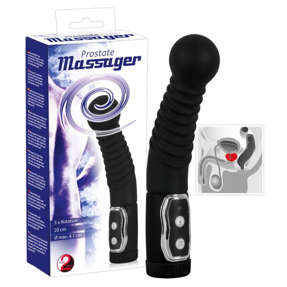 You2Toys - Massaggiatore prostatico rotante nero