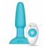 b-Vibe - Vibratore anale ricaricabile con perle rotanti (turchese)