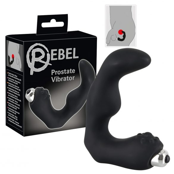 Rebel - Vibratore Prostatico Curvo (Nero)