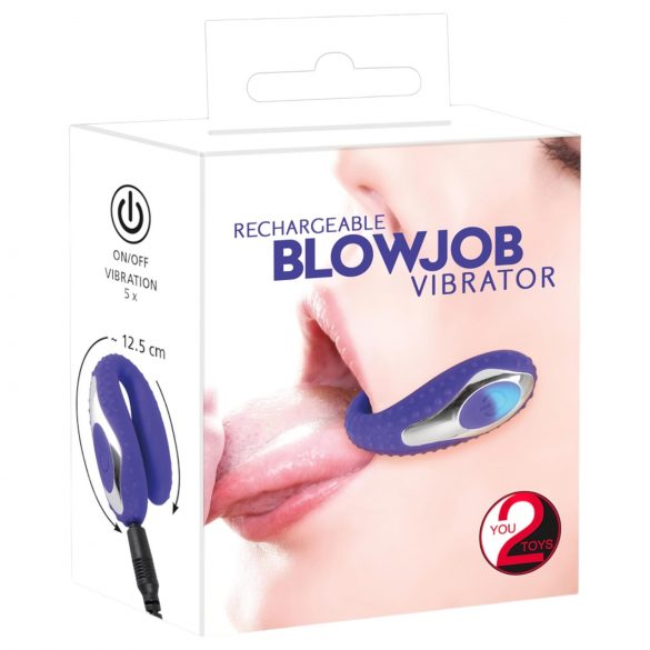 You2Toys - Blowjob: vibratore bocca in silicone ricaricabile (viola)